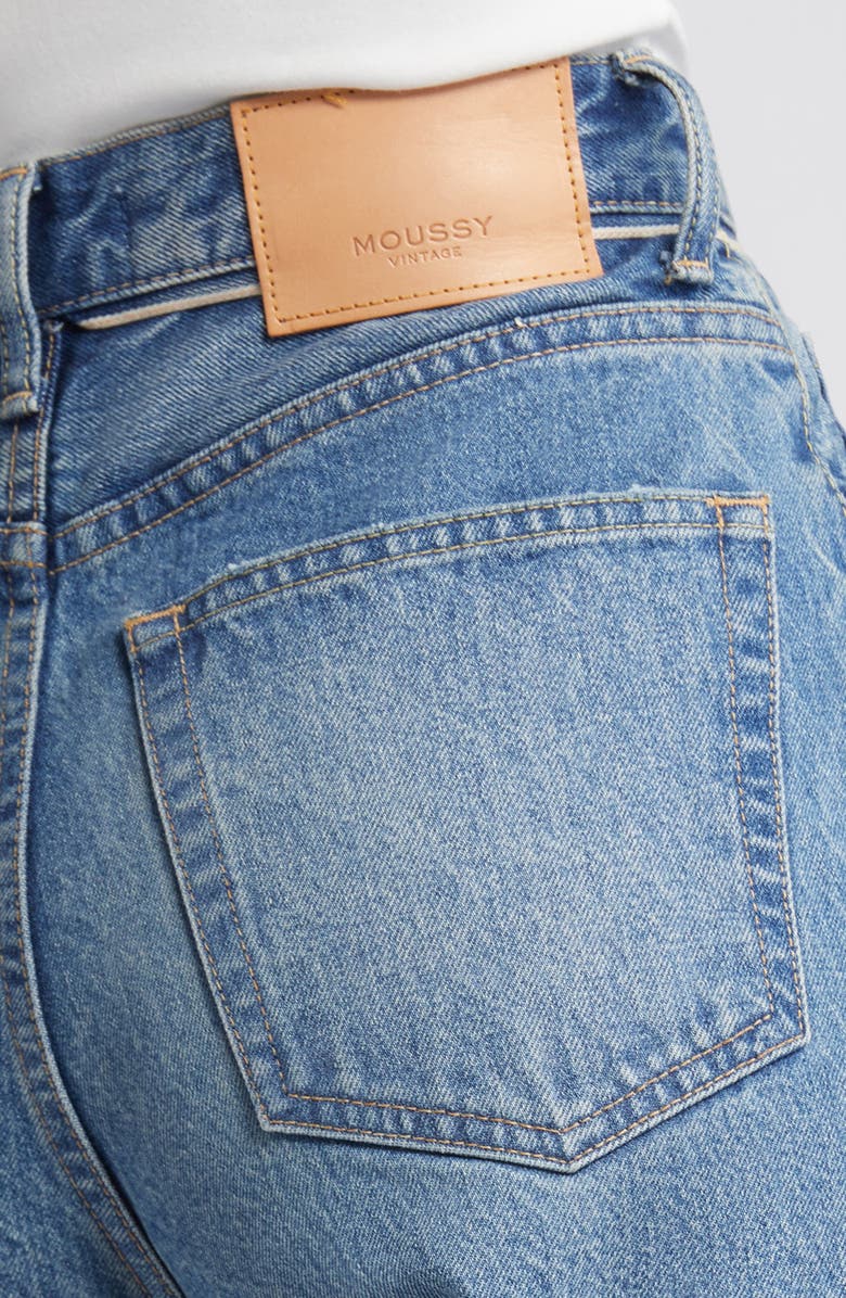 MOUSSY VINTAGE Cloverhill Step Hem High Waist Crop Barrel Jeans, Alternate, color, 
