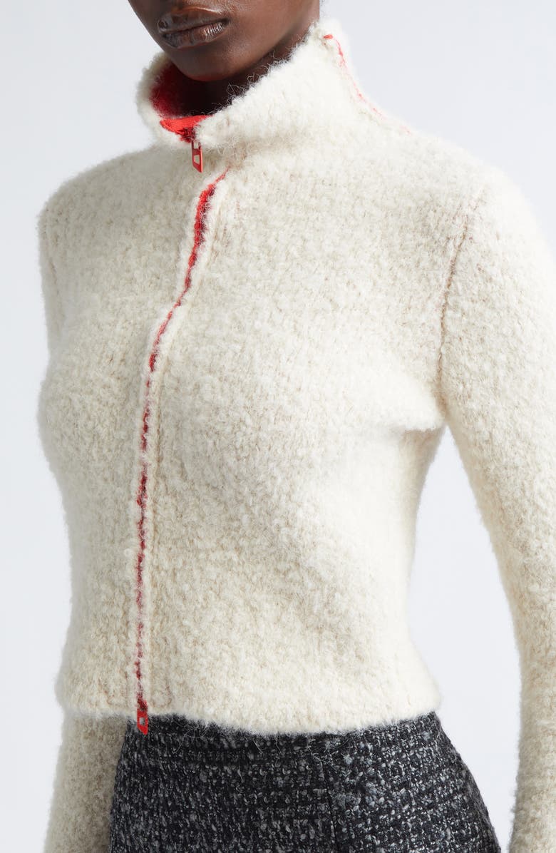 DIESEL<sup>®</sup> M-Eleonere Alpaca Blend Zip Cardigan, Alternate, color, Ivory