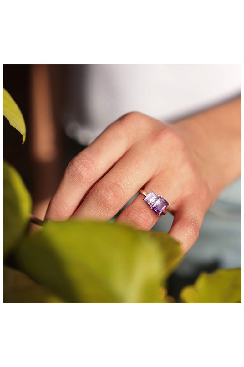 Octagon Amethyst Ring, Alternate, color, PURPLE