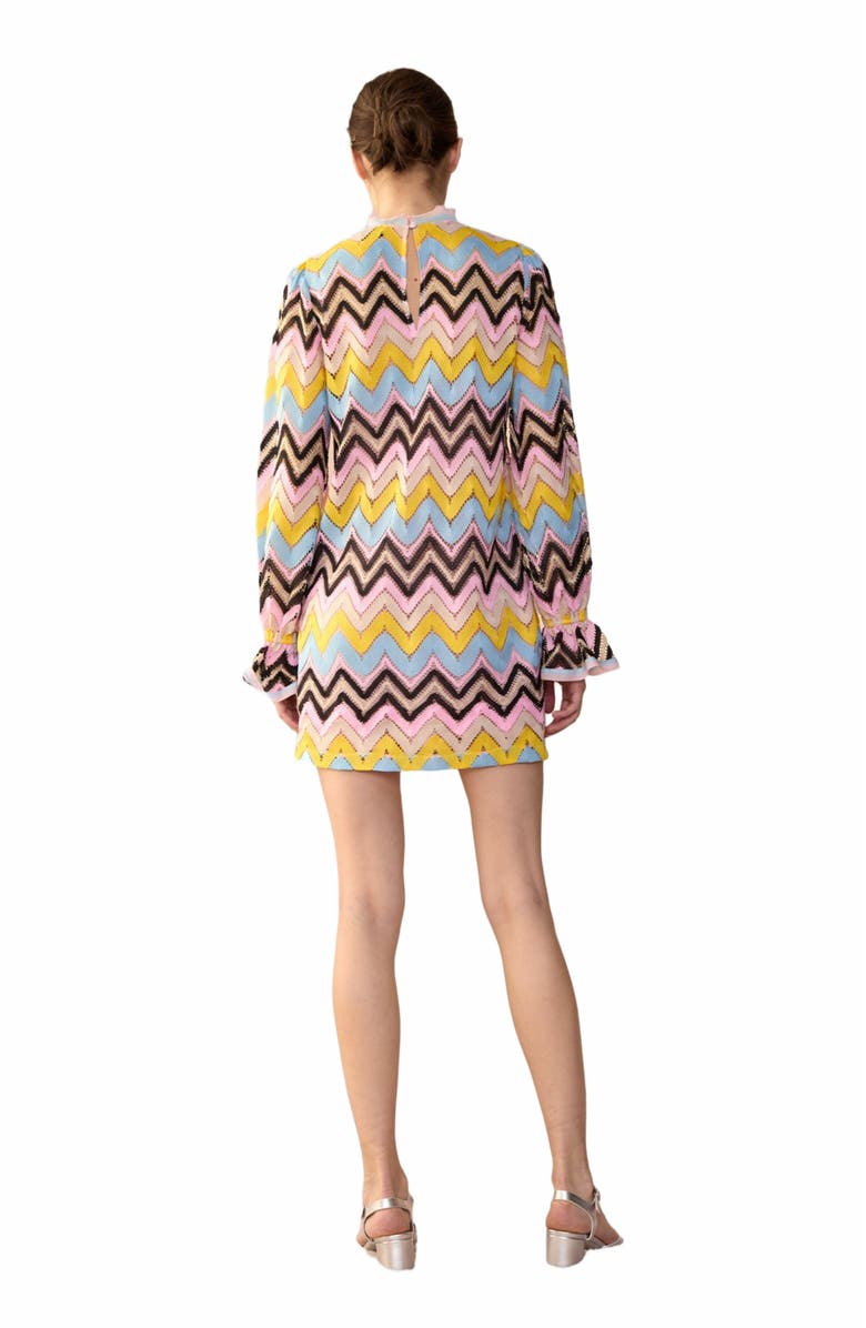 Cynthia Rowley Zigzag Knit Shift Dress, Alternate, color,