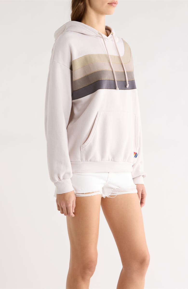 Aviator Nation Wave Stripe 4 Hoodie, Alternate, color, Dove Grey/ Charcoal