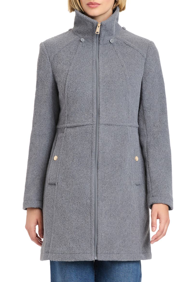 Walking Coat with Removable Hood, Alternate, color, HEATHER GRAY