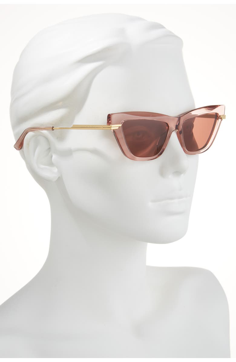 Bottega Veneta 54mm Cat Eye Sunglasses, Alternate, color, Red