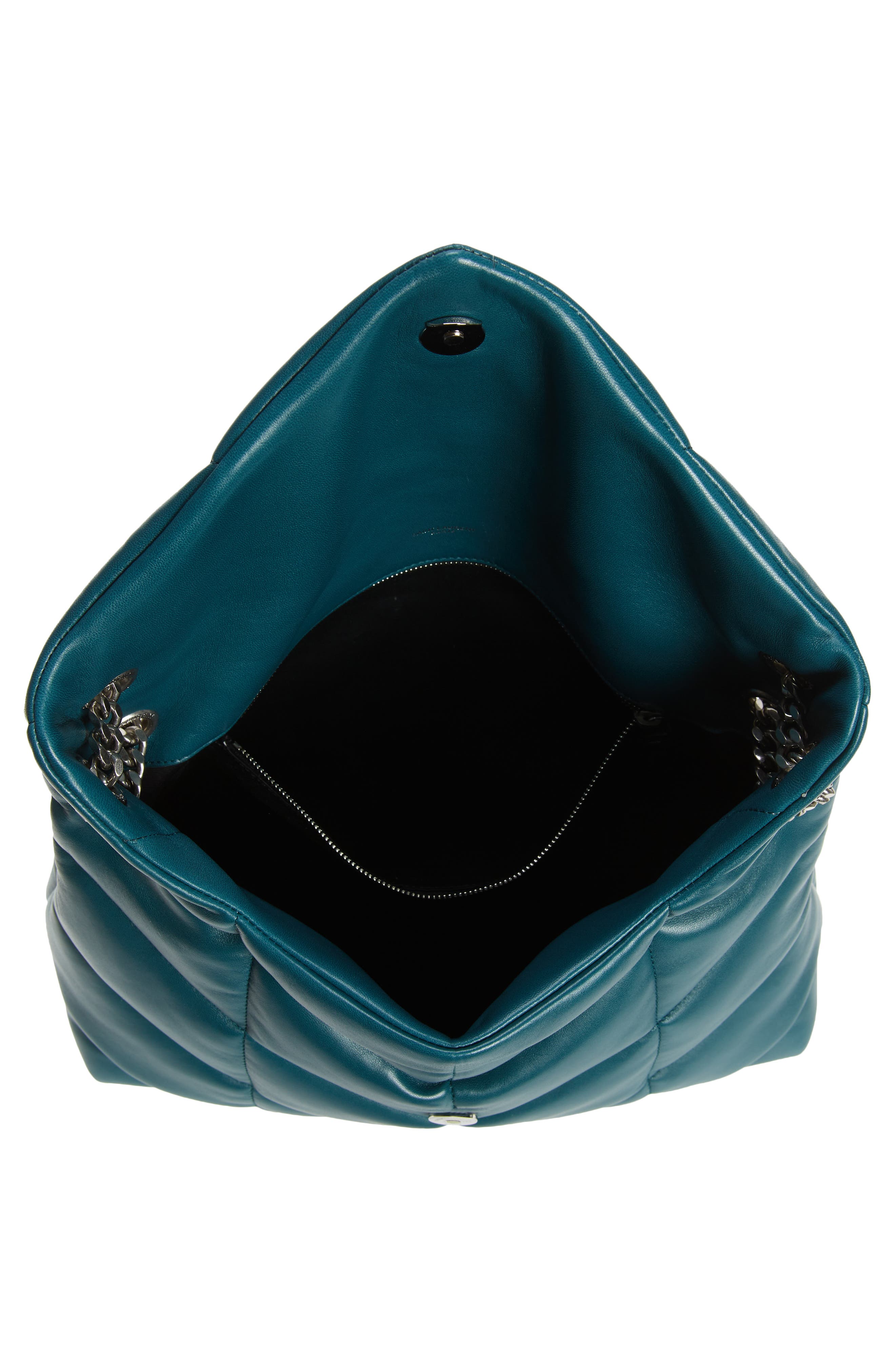 Saint Laurent Medium Loulou Puffer Matelassé Leather Shoulder Bag, Alternate, color, 