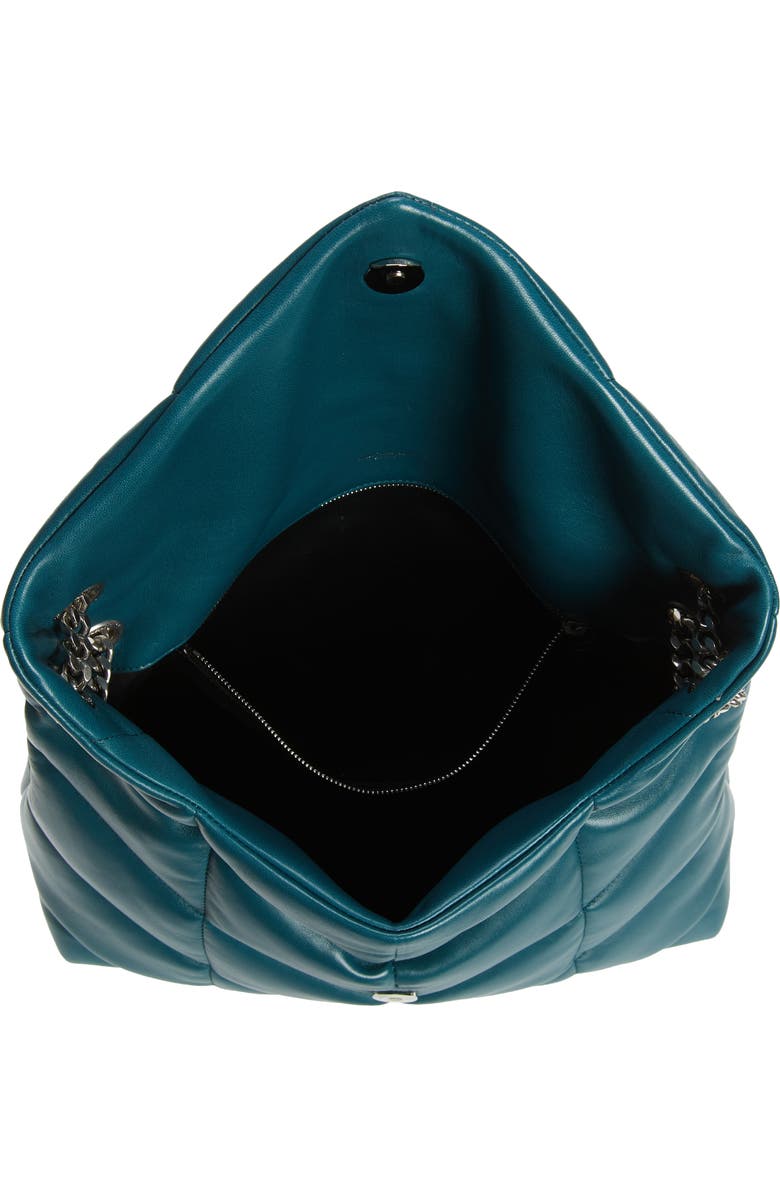 Saint Laurent Medium Loulou Puffer Matelassé Leather Shoulder Bag, Alternate, color,