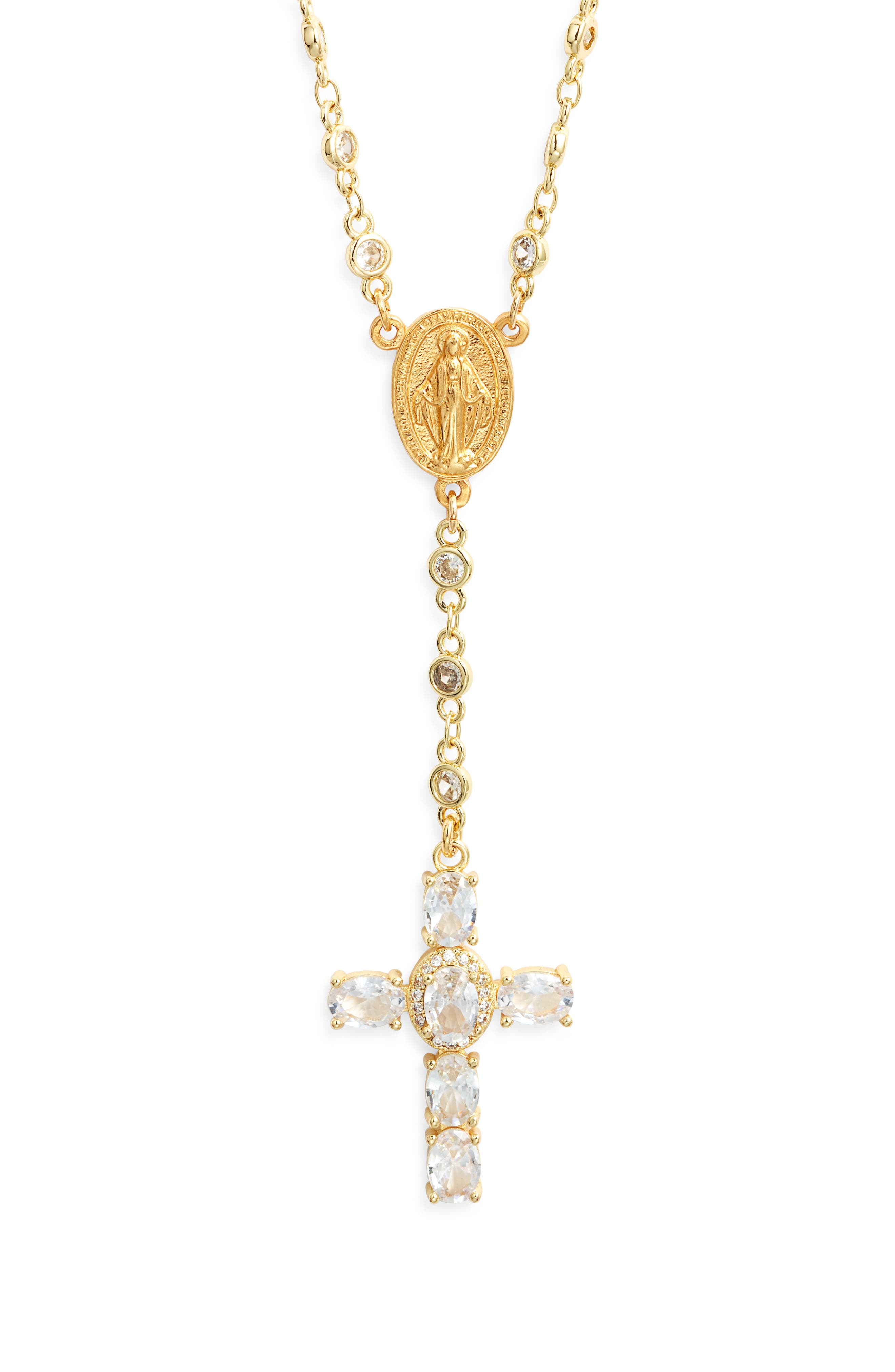 VIDAKUSH Sunday School Rosary Necklace in Gold 