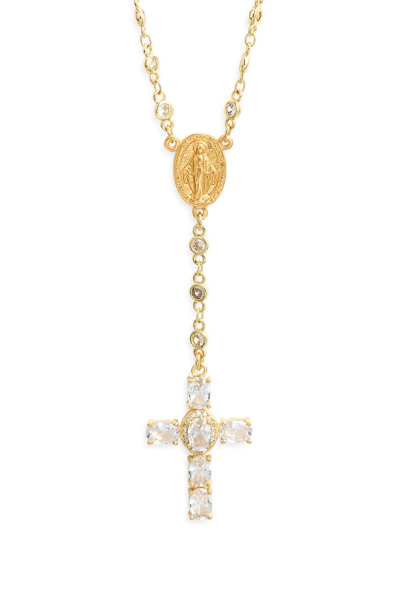 Sunday School Rosary Necklace, Main, color, GOLD