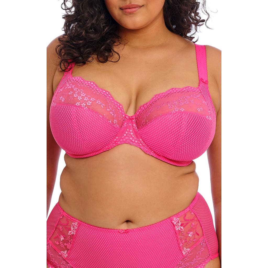 Elomi Charley Full Figure Underwire Convertible Plunge Bra In Pink