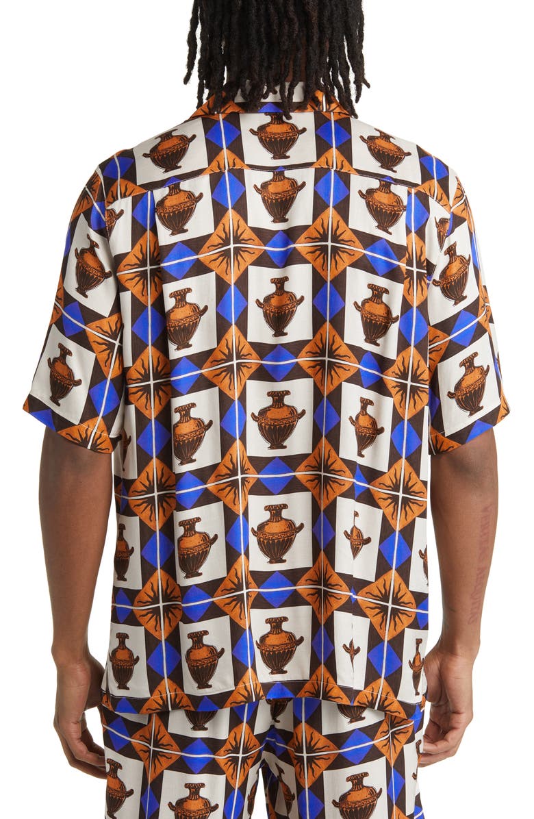 Drôle de Monsieur x Gergei Erdei La Chemise Vase Short Sleeve Button-Up Shirt, Alternate, color, 