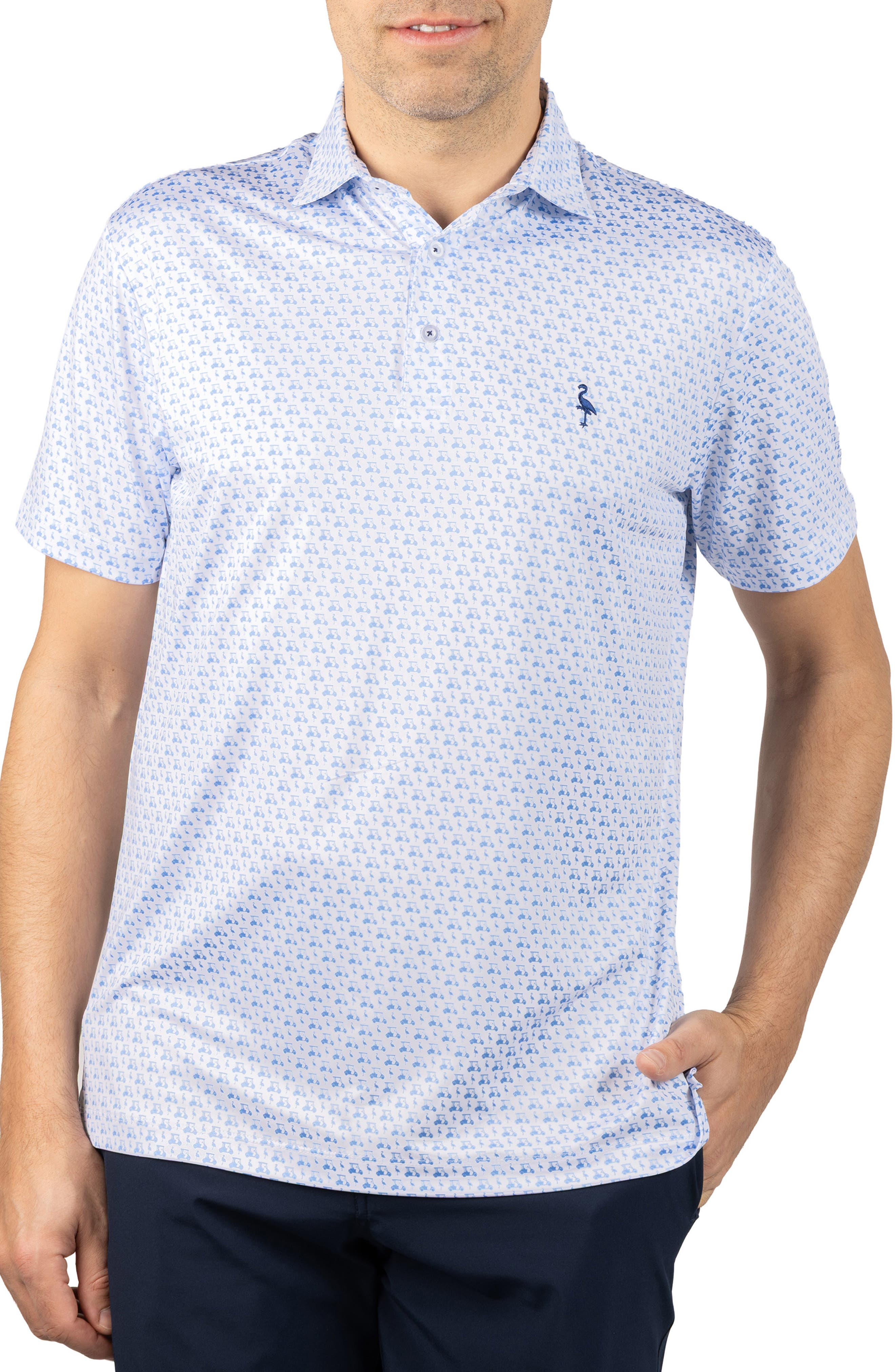 TailorByrd Carts & Byrd Print Performance Polo