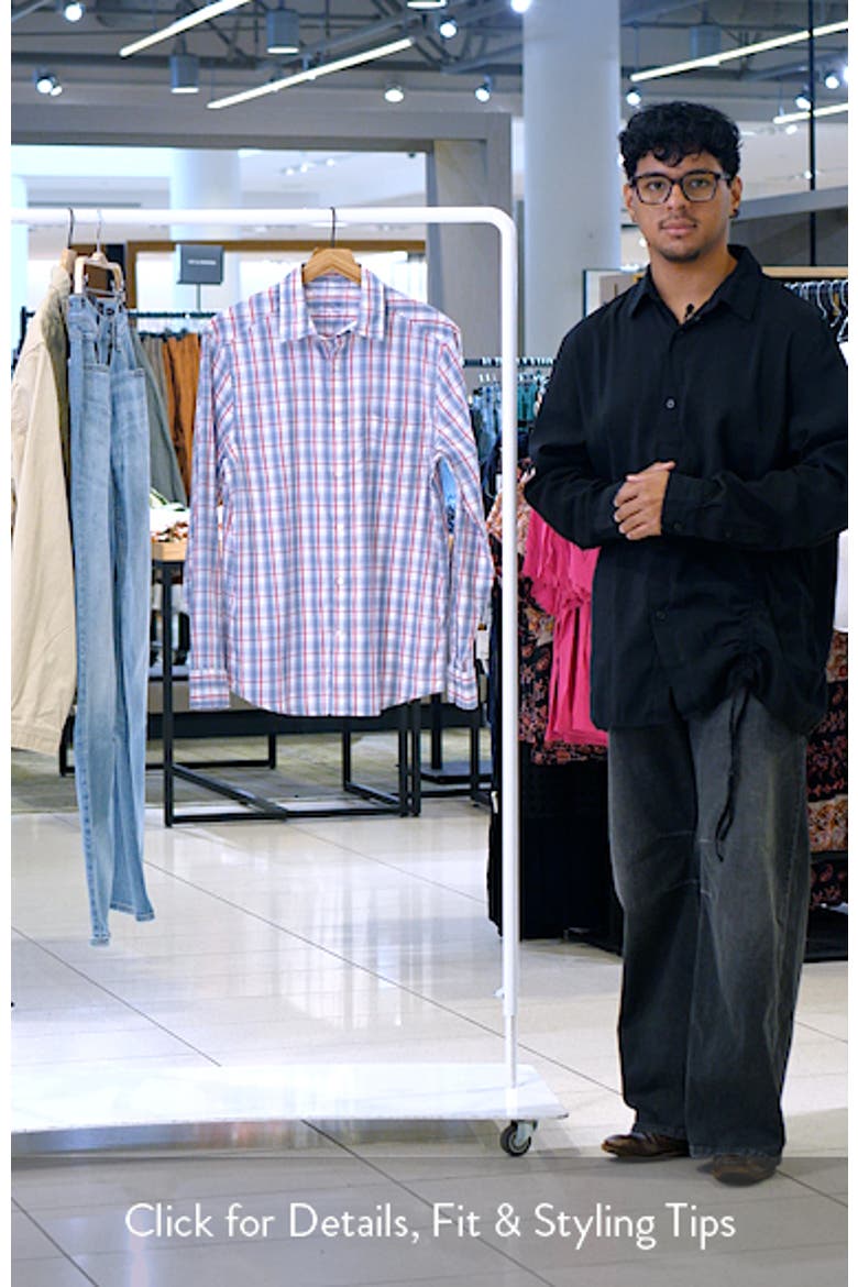 Higgs Beach Plaid Performance Button-Up Shirt video