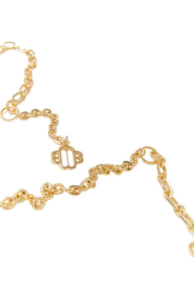 maje Clover logo chain belt, Alternate, color, 