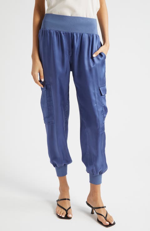 Giles Cupro Crop Cargo Joggers
