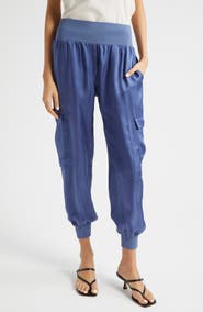 Cinq à Sept Giles Cupro Crop Cargo Joggers