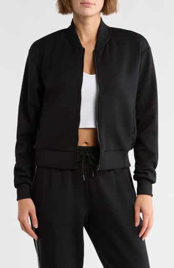 YOGALICIOUS Second Avenue Full Zip Scuba Bomber Jacket