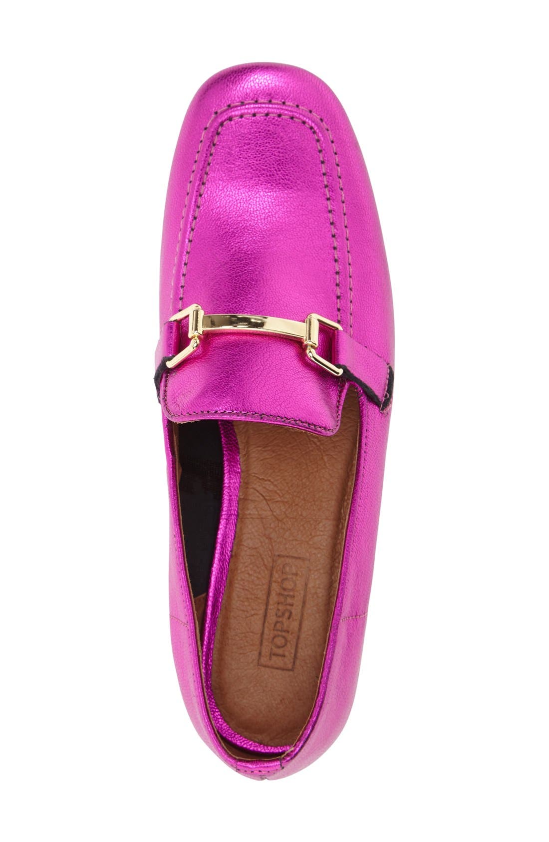 Topshop 'Karter' Square Toe Loafer, Alternate, color, 
