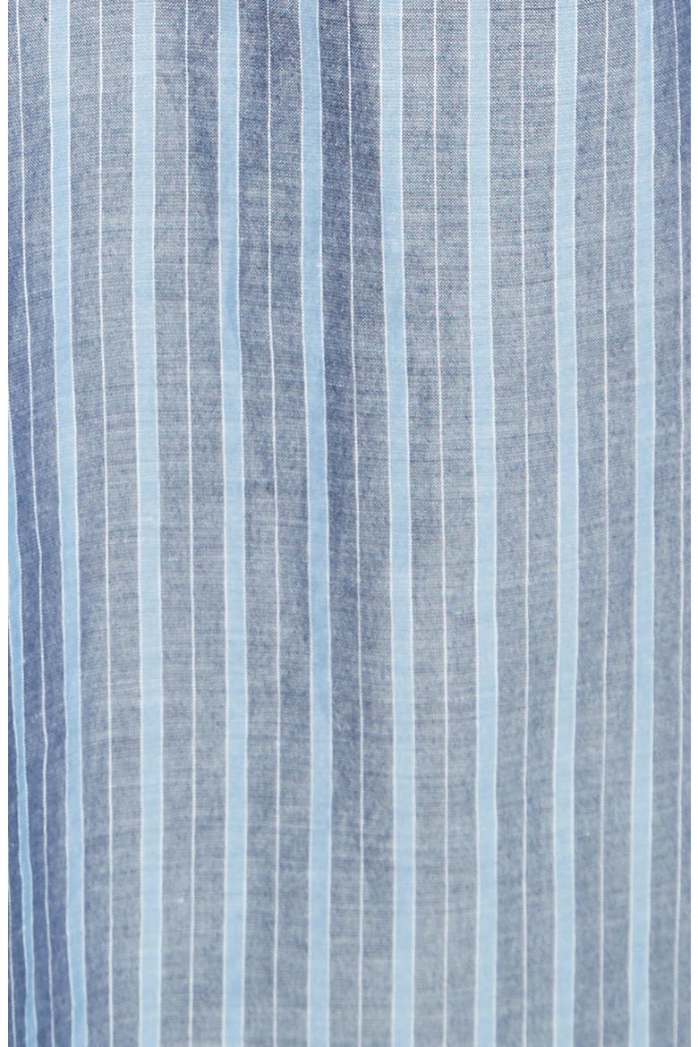 Stripe Popover Shirt, Alternate, color, COASTAL/ CHAMBRAY