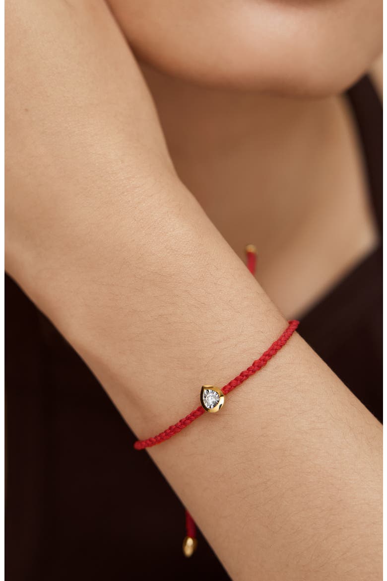 Lab Grown Diamond Pear Slider Bracelet, Alternate, color, 18CT GOLD VERMEIL