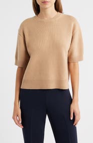 Theory Short Sleeve Cashmere Sweater