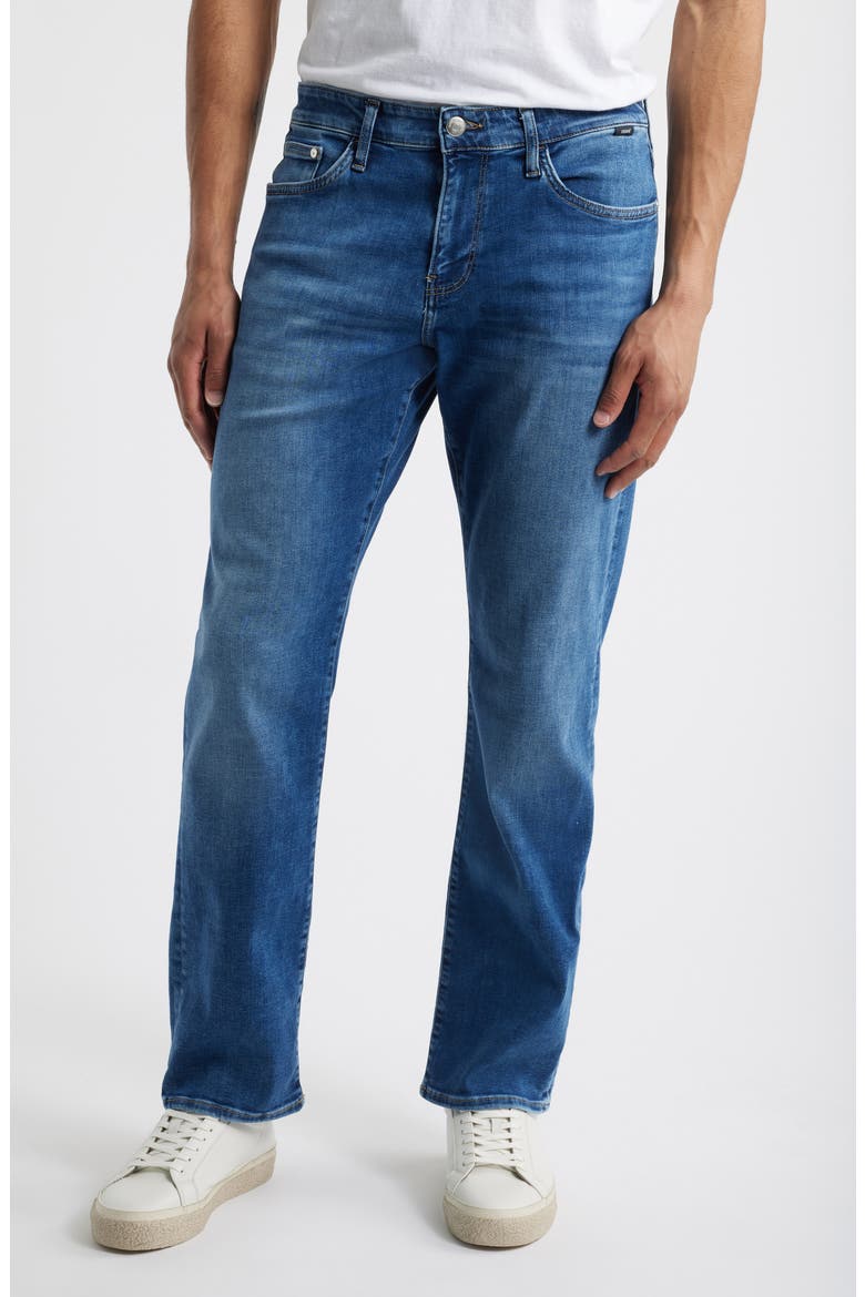 Matt Relaxed Straight Fit Jeans, Main, color, DARK BRUSHED FEATHER BLUE