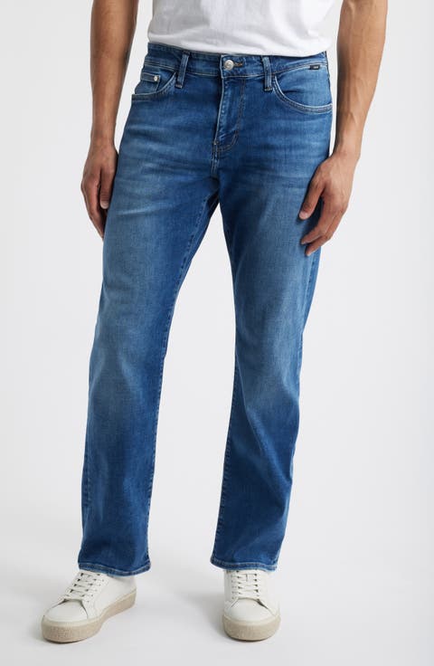 Matt Relaxed Straight Fit Jeans (Dark Brushed Feather Blue) (Regular, Big & Tall)