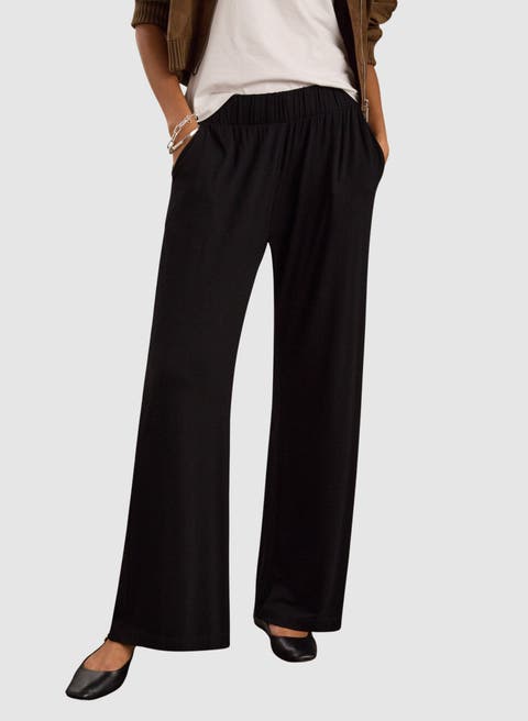Palazzo Straight Leg Trousers
