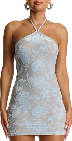 Burnout Halter Minidress