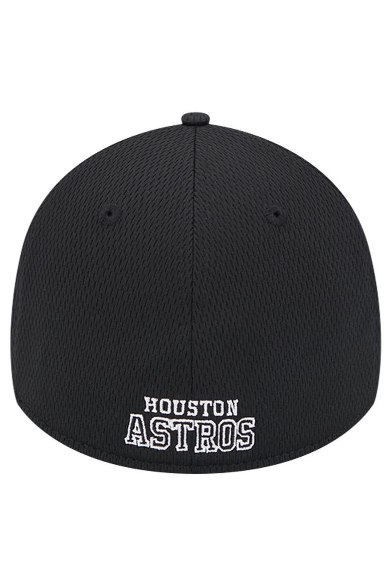 Men's New Era Black Houston Astros Active Dash Mark 39THIRTY Flex Hat, Alternate, color, Black
