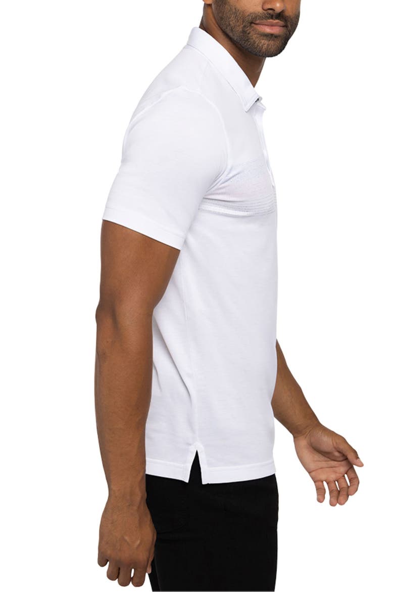 Gulf Side Stripe Polo, Alternate, color, WHITE