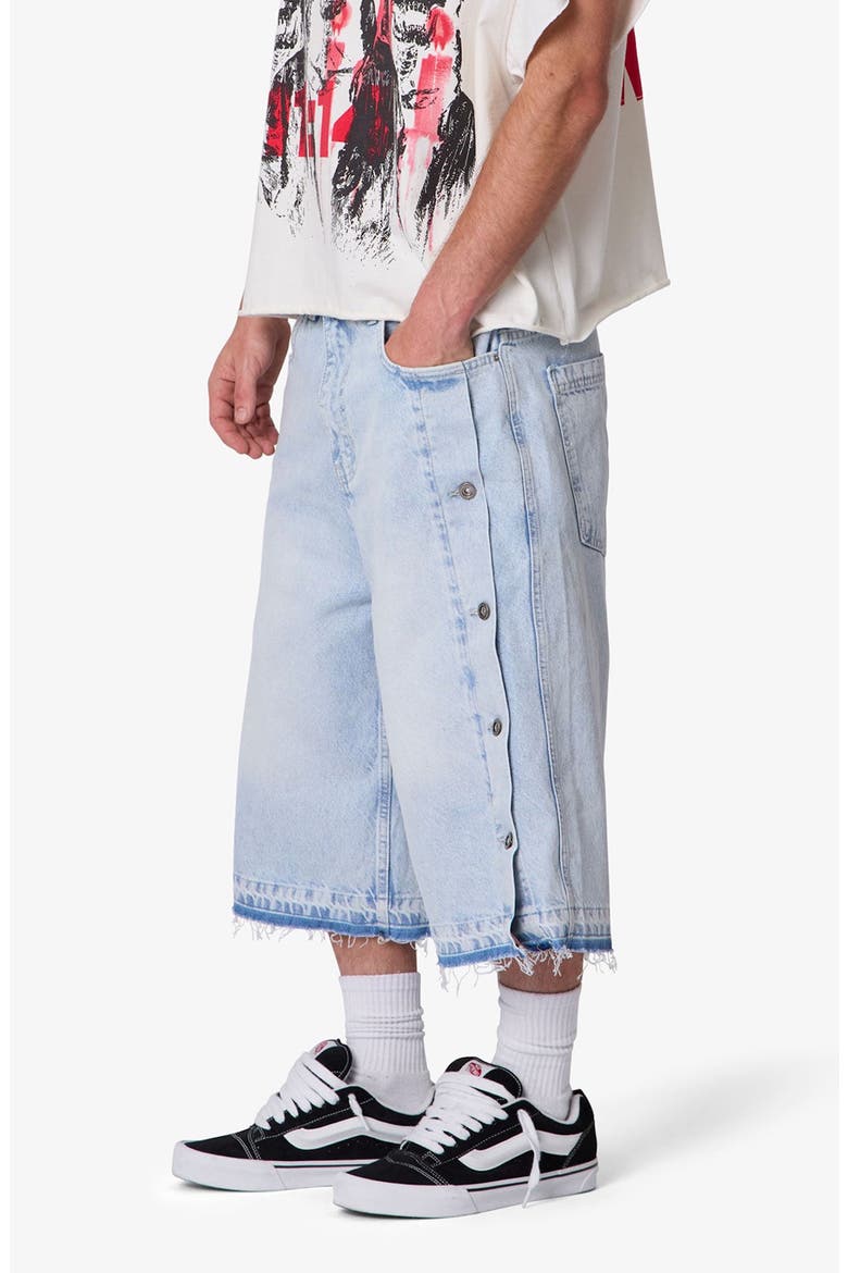 Ultra Baggy Offset Button Crop Jeans, Alternate, color, LIGHT BLUE