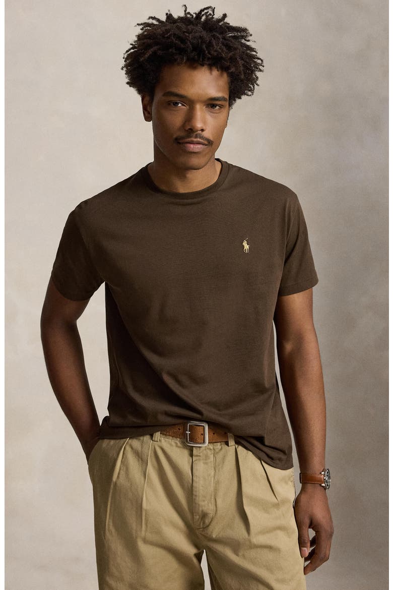 Classic Fit Solid Cotton Jersey T-Shirt, Alternate, color, NUTMEG BROWN