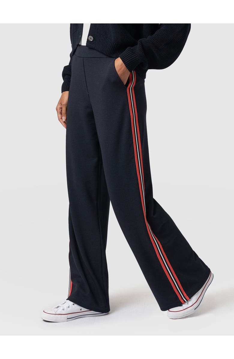 Saint + Sofia Victory Wide Leg Pant, Alternate, color, Navy/Red Stripe