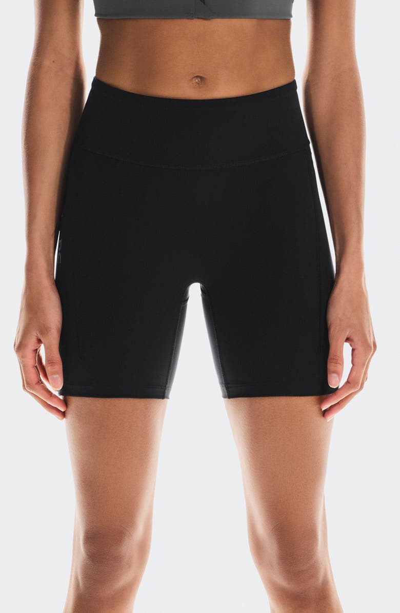 On Performance Bike Shorts with Pockets, Alternate, color, Black