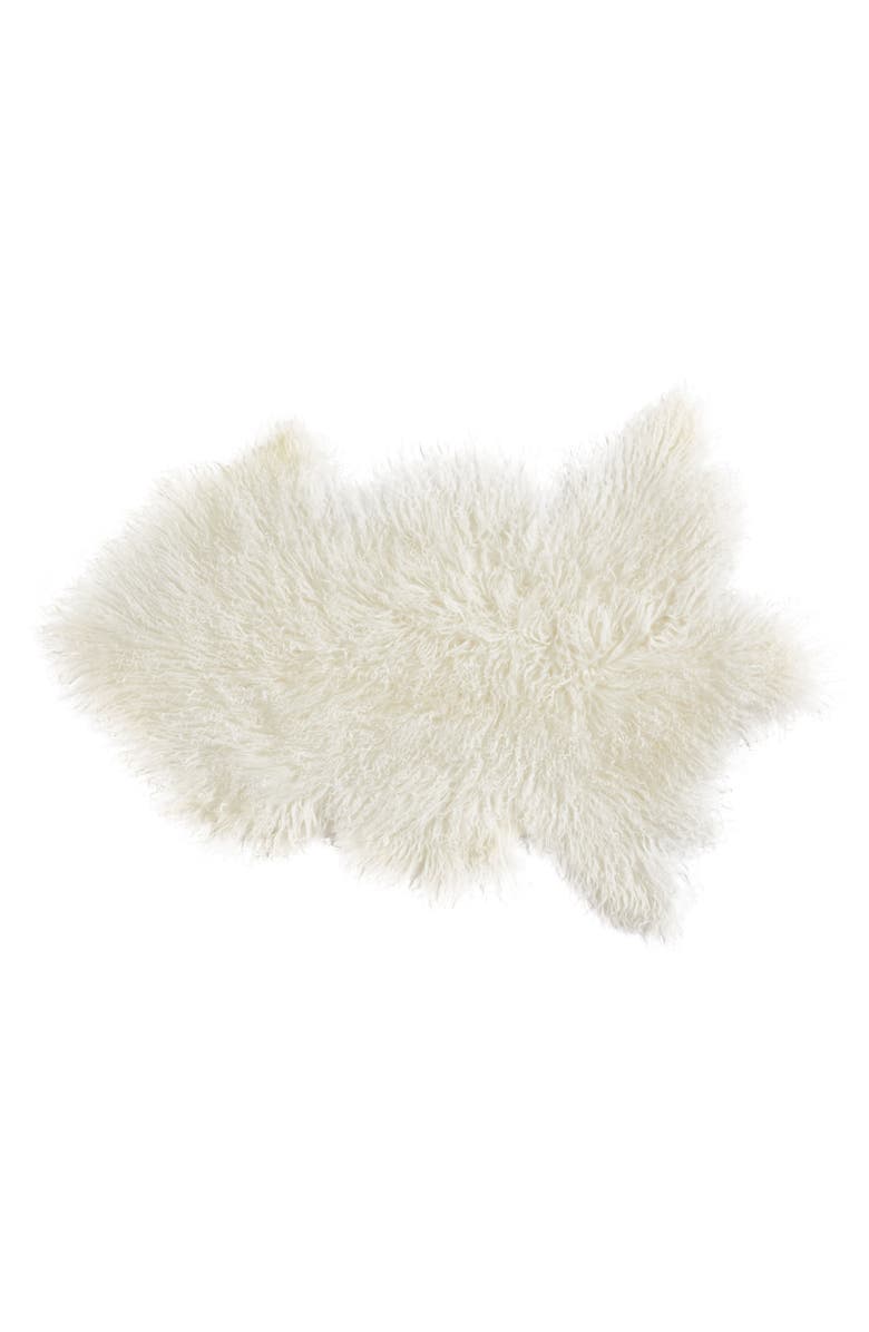 Mina Victory Genuine Sheepskin Freeform Rug, Main, color,