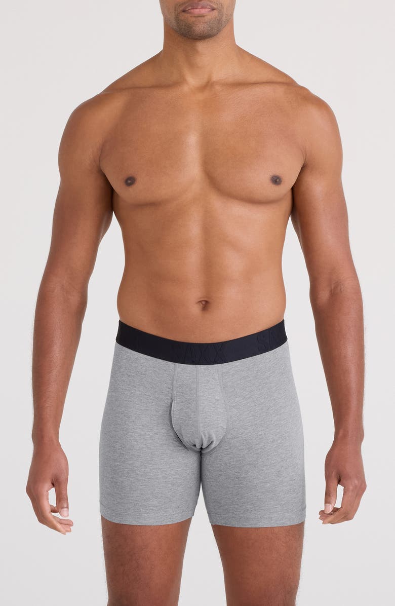 SAXX Assorted 2-Pack DropTemp<sup>®</sup> Cooling Cotton Boxer Briefs, Alternate, color, Vivid Stripe/ Dark Grey