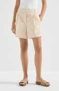 Brunello Cucinelli Striped seersucker shorts