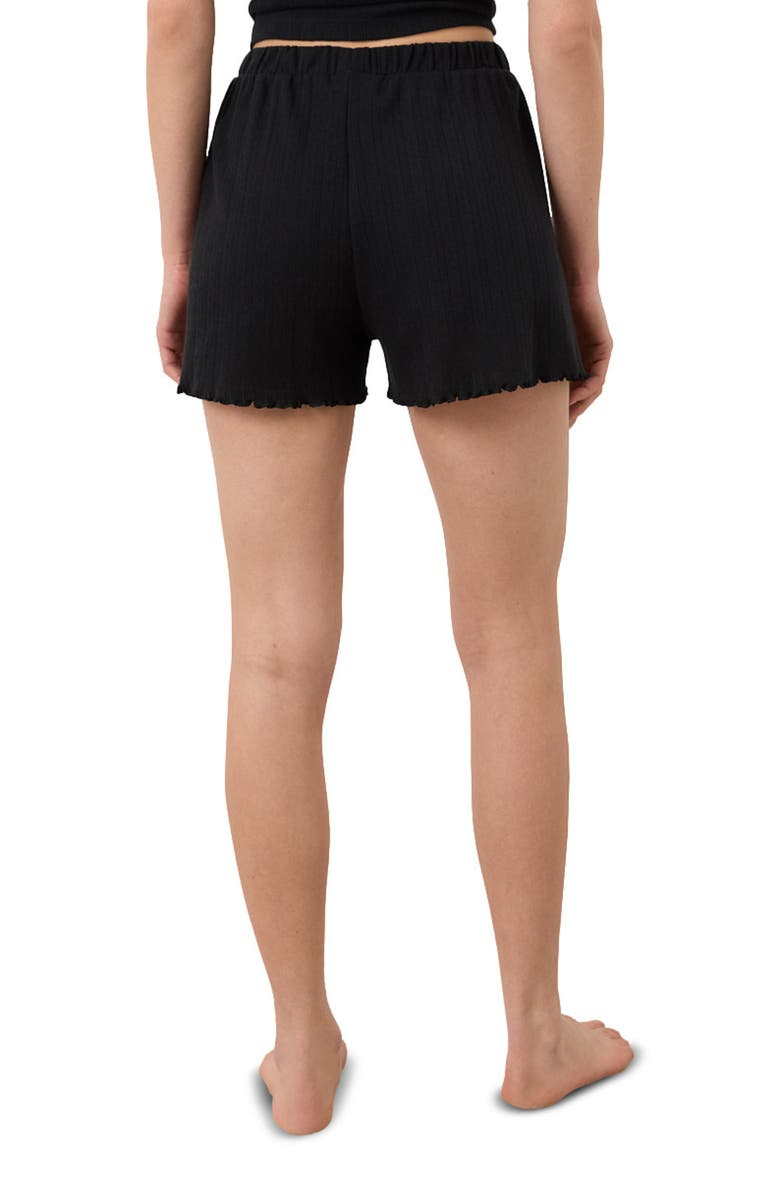 Pact Organic Cotton Pointelle Short, Alternate, color, Black