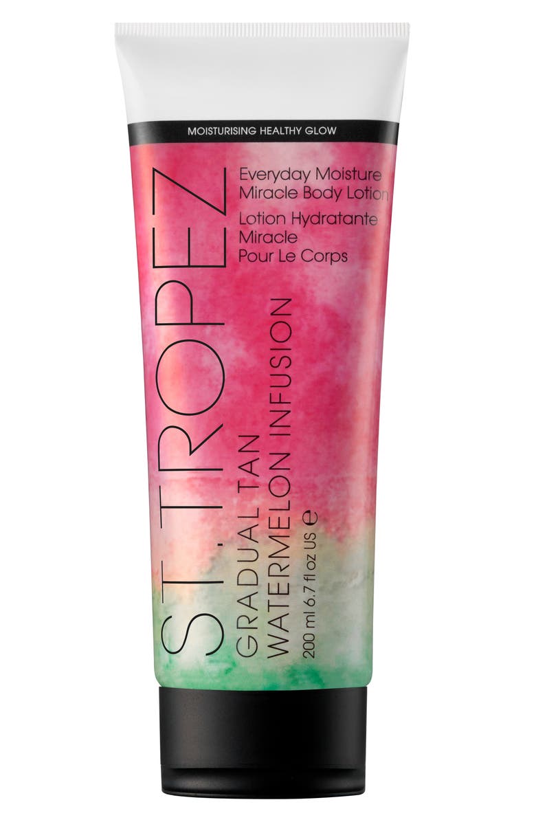 St. Tropez Gradual Tan Watermelon Infusion Everyday Moisture Miracle Body Lotion, Main, color,