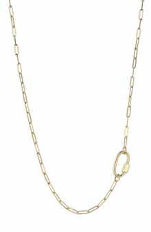 Ember Fine Jewelry 14K Yellow Gold Carabiner Link Paper Clip Chain Necklace