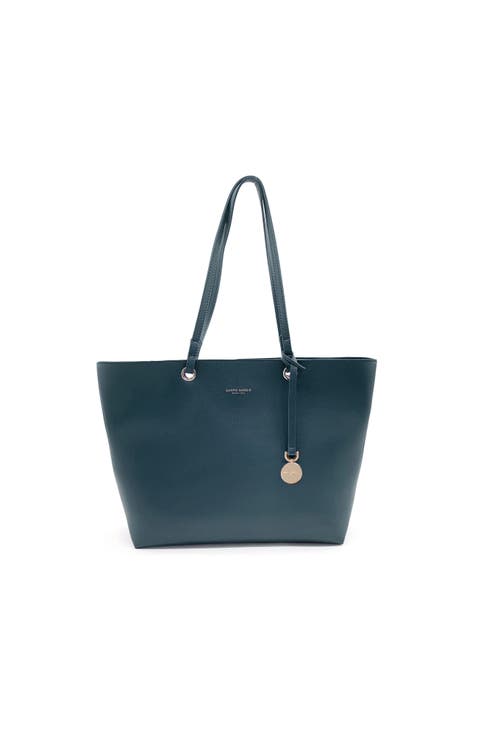 Nadine Chic Shopping Bag With Removable Metallic Charm