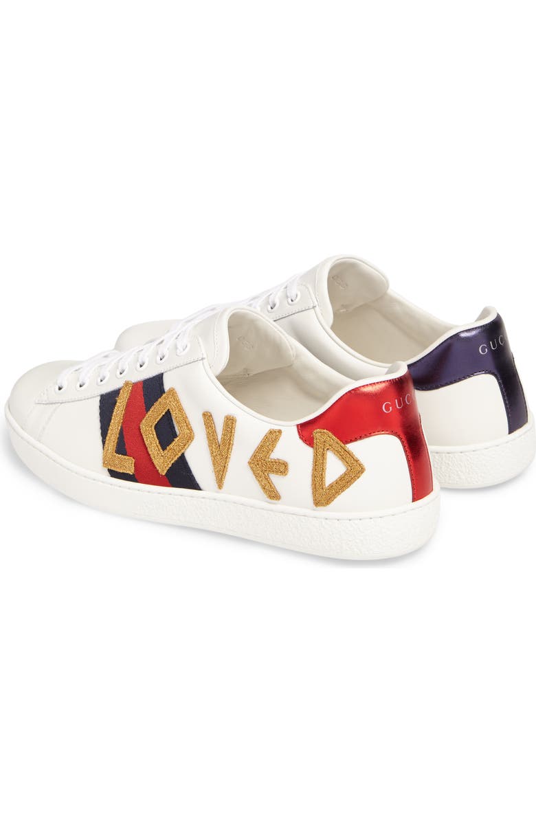 Gucci New Ace Embroidered Sneaker, Alternate, color,