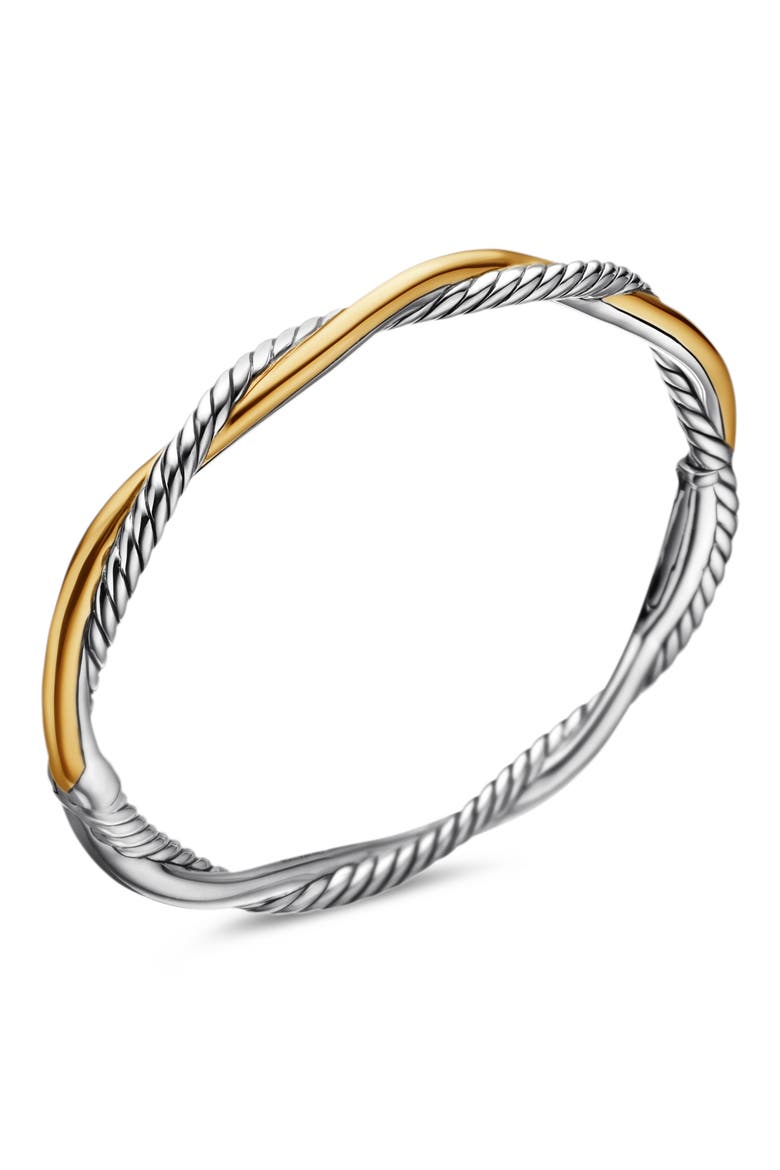 Petite Infinity Bracelet in Sterling Silver with 14K Yellow Gold, Alternate, color, STERLING SILVER WITH 14K GOLD