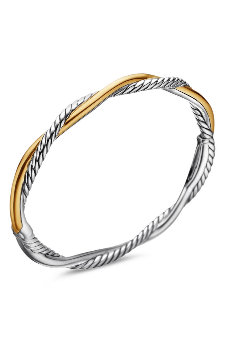 David Yurman Petite Infinity Bracelet in Sterling Silver with 14K Yellow Gold, Alternate, color, Sterling Silver Yellow Gold