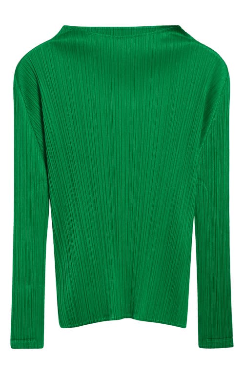 Issey Miyake Pleats Please Monthly Colors February Pleated Top In Green