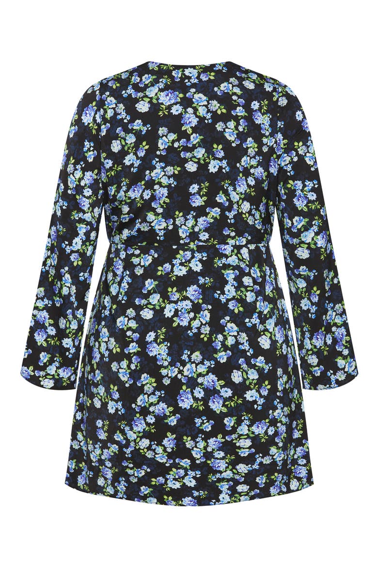 Rivka Print Long Sleeve Wrap Dress, Alternate, color, BLUE PRINT