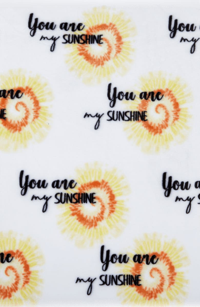 Luxury Home You Are My Sunshine Plush Fleece Throw Blanket, Alternate, color, White Multi