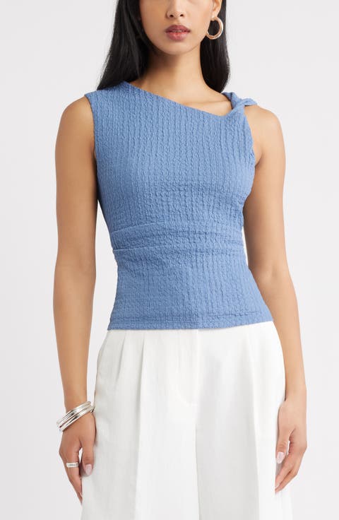 Twisted Shoulder Textured Tank