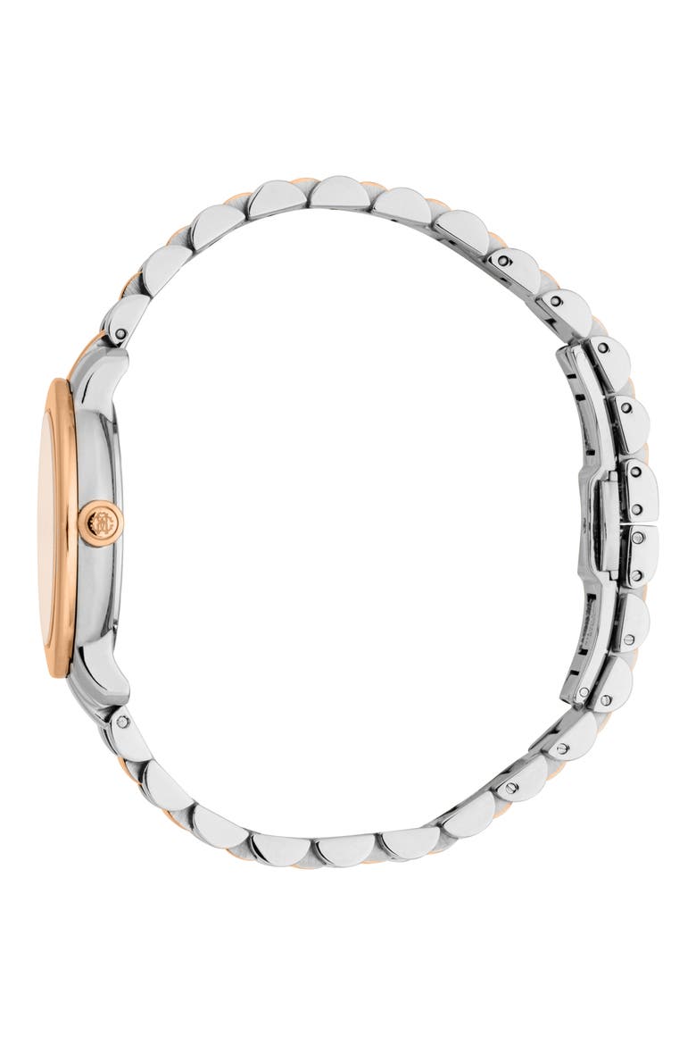 Two-Tone Crystal Bracelet Watch, 30mm, Alternate, color, TWO TONE SILVER AND ROSE GOLD