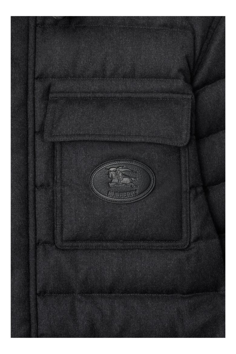 Wool Flannel Padded Overshirt, Alternate, color, Charcoal grey