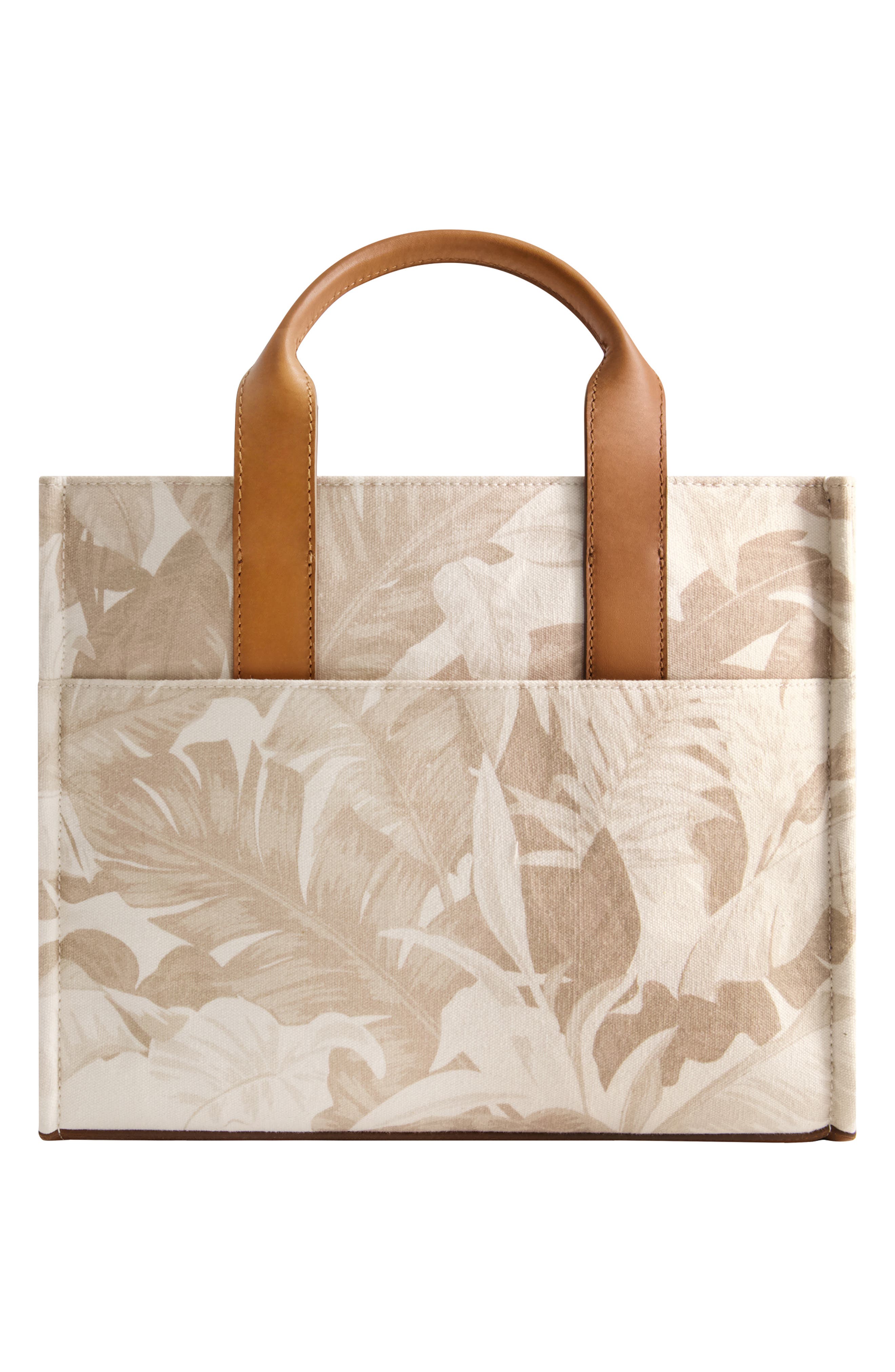 Tommy Bahama Floral Canvas & Leather Trim Tote Bag